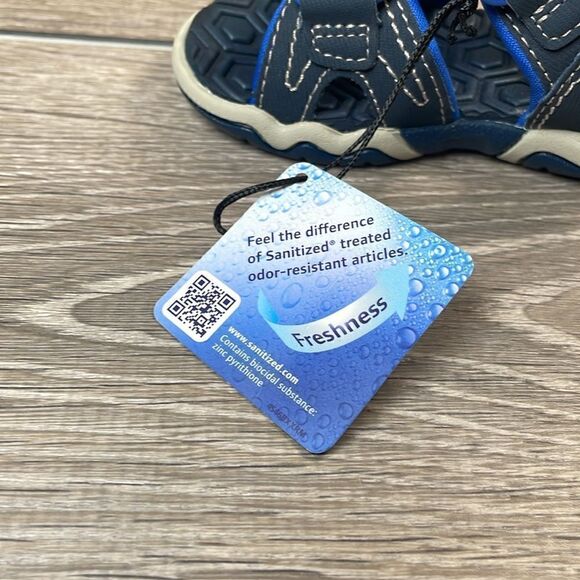 NWT Timberland Adventure Seeker II Navy Blue Toddler Boy Sz 4 Hook & Loop Sandal - Picture 12 of 12
